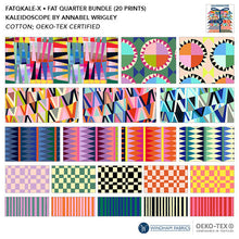 Load image into Gallery viewer, Pre-Order Kaleidoscope Checker in Ink/Vanilla Custard by Annabel Wrigley, Windham Fabrics, 54120D-11
