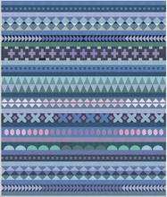 Load image into Gallery viewer, Traverse Quilt Kit in Ocean features Handloom yarn dyed by Tara Faughnan from Windham Fabric