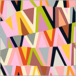 Pre-Order Kaleidoscope Wavelength in Posy/Mustard Seed by Annabel Wrigley, Windham Fabrics, 54118D-4