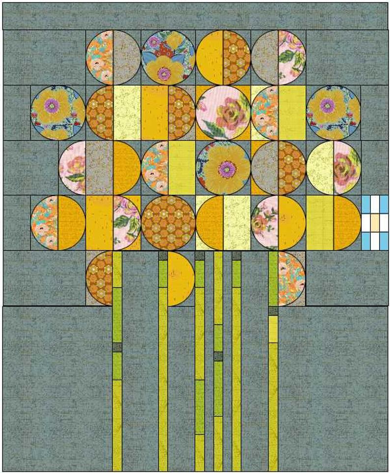 Towards the Sun Quilt Kit in Gold Sewing Party