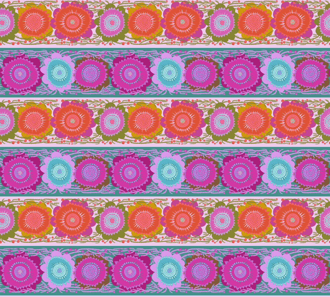 Pre-Order, Line Dance in Bouquet by Anna Maria from Perennial Borders Collection, Northcott, AMT135-82V, Anna Maria Textiles