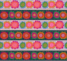 Load image into Gallery viewer, Pre-Order, Line Dance in Spunky by Anna Maria from Perennial Borders Collection, Northcott, AMT135-86C, Anna Maria Textiles
