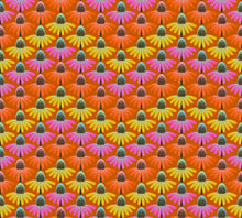 Load image into Gallery viewer, Pre-Order, Echinacea Rhythm in Fire by Anna Maria from Perennial Borders Collection, Northcott, AMT136-79V, Anna Maria Textiles
