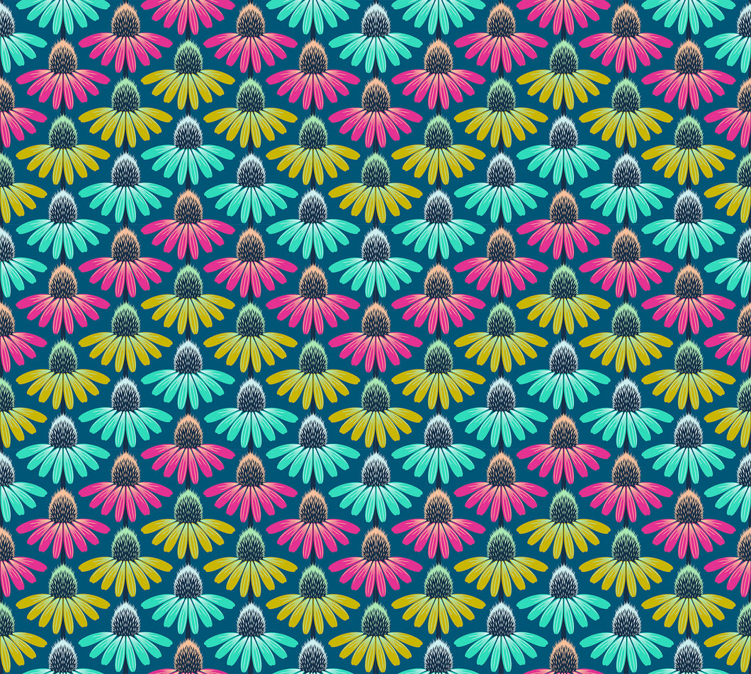 Pre-Order, Echinacea Rhythm in Parade by Anna Maria from Perennial Borders Collection, Northcott, AMT136-86C, Anna Maria Textiles