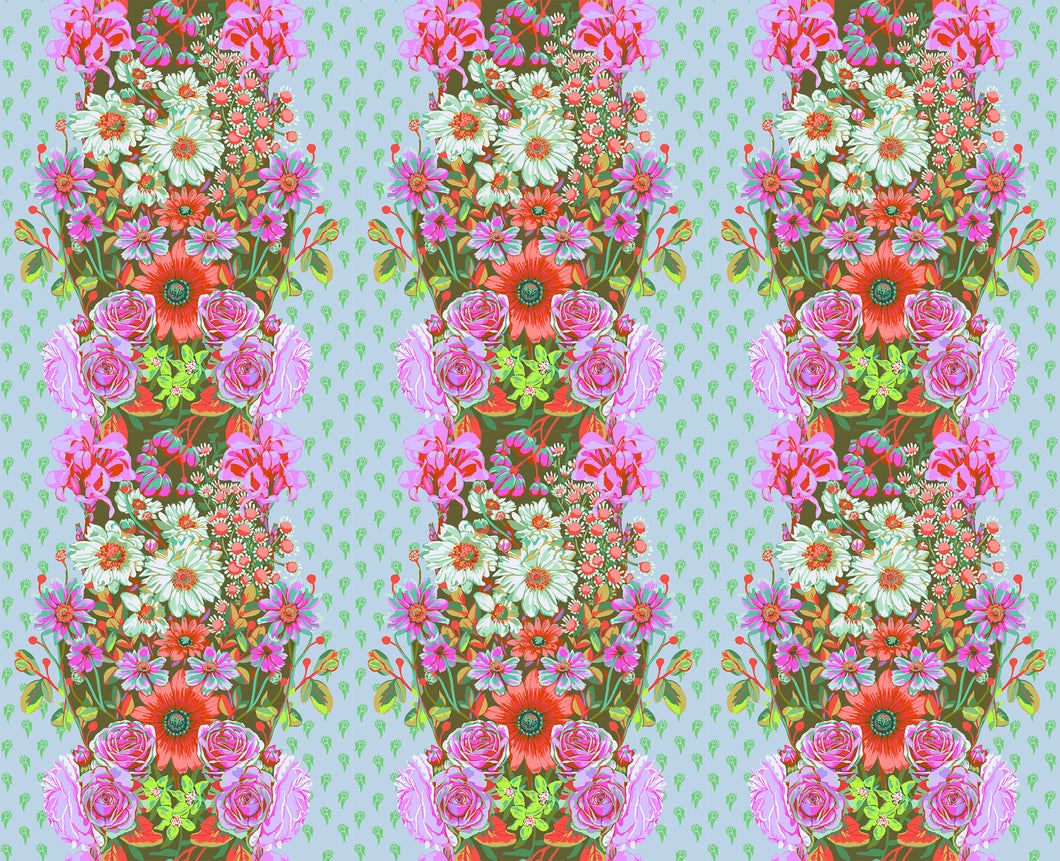 Pre-Order, Beata's Garden in Seafoam by Anna Maria from Perennial Borders Collection, Northcott, AMT137-78V, Anna Maria Textiles