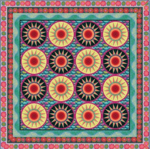 Load image into Gallery viewer, Pre-Order, Tipsy in Guava by Anna Maria from Perennial Borders Collection, Northcott, AMT140-23C, Anna Maria Textiles
