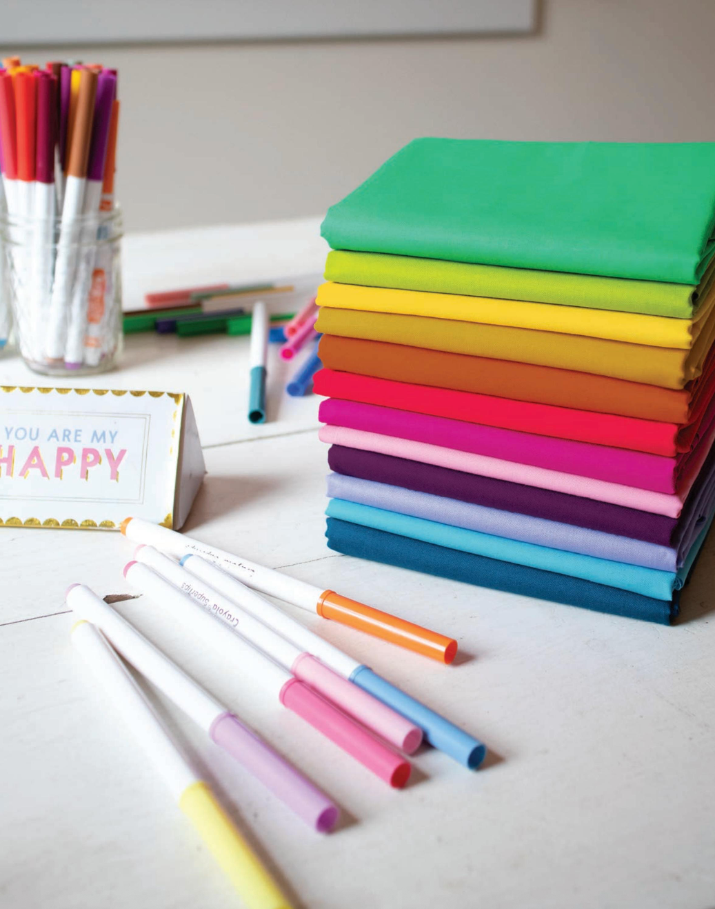 Happy Place Solids by Anna Maria from Northcott, Fat Quarter Bundle, FQHAPPY12-10