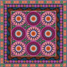 Load image into Gallery viewer, Pre-Order, Tipsy in Guava by Anna Maria from Perennial Borders Collection, Northcott, AMT140-23C, Anna Maria Textiles
