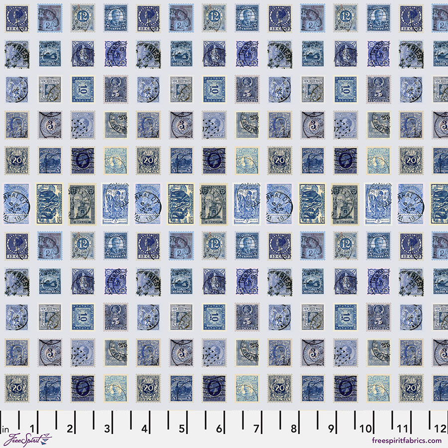Stamps in Indigo from Palette Indigo by Tim Holtz for Freespirit, PWTH291.Indigo