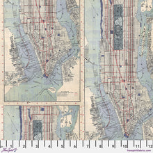 Load image into Gallery viewer, Map in Indigo from Palette Indigo by Tim Holtz for Freespirit, PWTH293.Indigo
