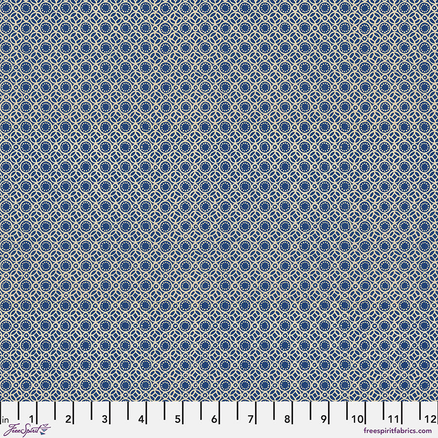 Tiny Prints in Indigo from Palette Indigo by Tim Holtz for Freespirit, PWTH298.Indigo
