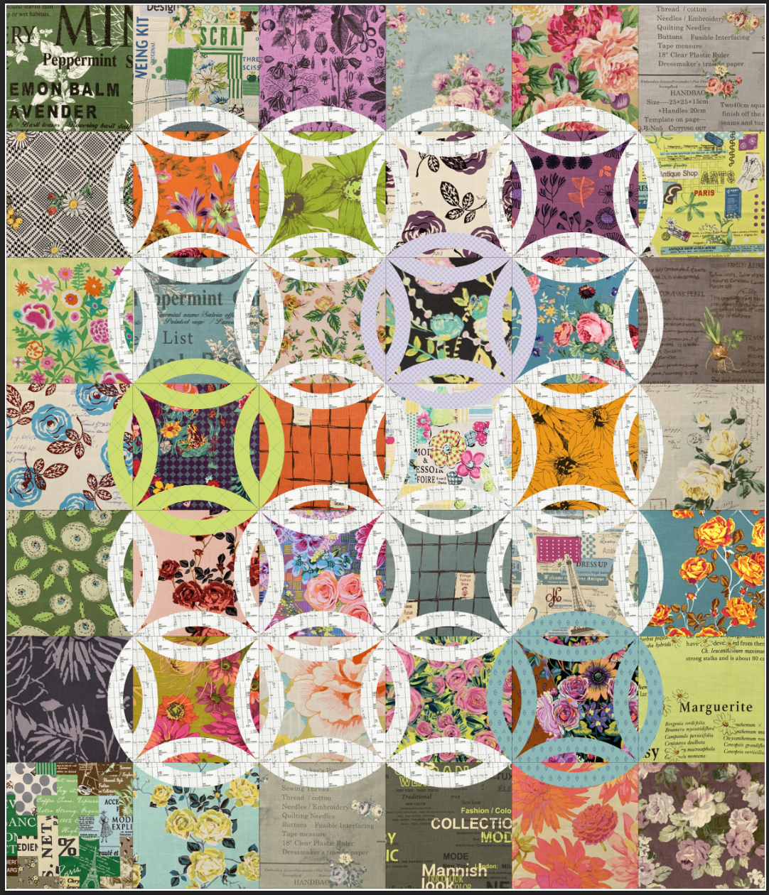 My Wedding Ring Quilt Pattern – Sewing Party, image size:1082x1260
