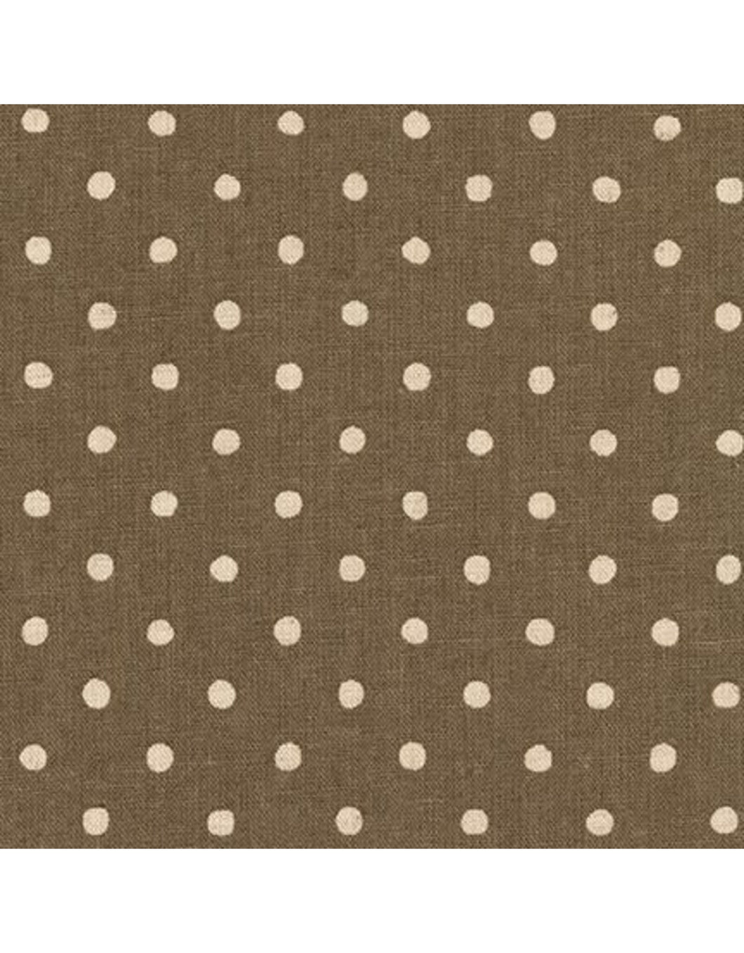 Cotton Flax Prints in Brown Dots Designed by Sevenberry - Canvas Fabric from Robert Kaufman