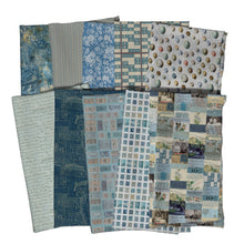 Load image into Gallery viewer, Pre-Order Eclectic Elements Palette Blue Fat Quarter Bundle by Tim Holtz for Freespirit Fabric
