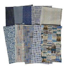 Load image into Gallery viewer, Eclectic Elements Palette Indigo Half Yard Bundle by Tim Holtz for Freespirit Fabric
