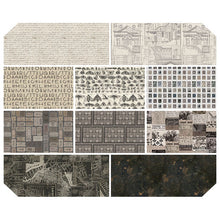 Load image into Gallery viewer, Pre-Order Eclectic Elements Palette Charcoal Fat Quarter Bundle by Tim Holtz for Freespirit Fabric
