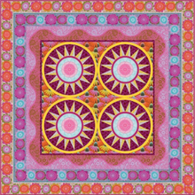 Load image into Gallery viewer, Pre-Order, Tipsy in Guava by Anna Maria from Perennial Borders Collection, Northcott, AMT140-23C, Anna Maria Textiles
