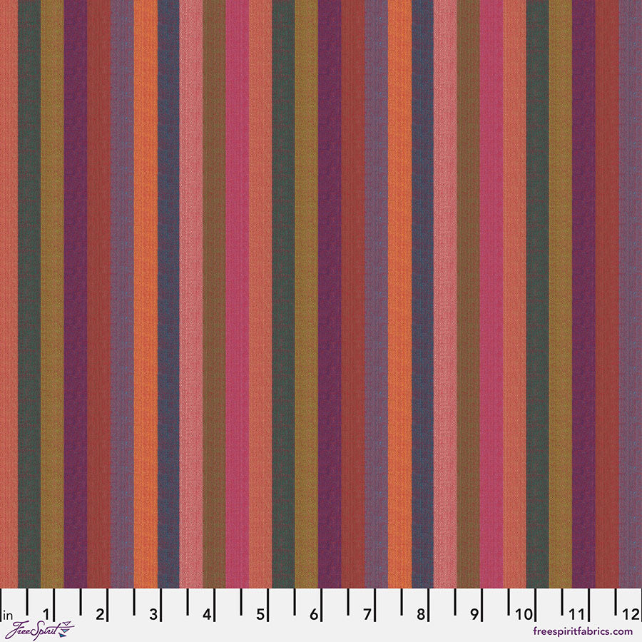 Pre-Order, Kaffe Fassett Woven Stripes, Narrow Stripes in Sunset