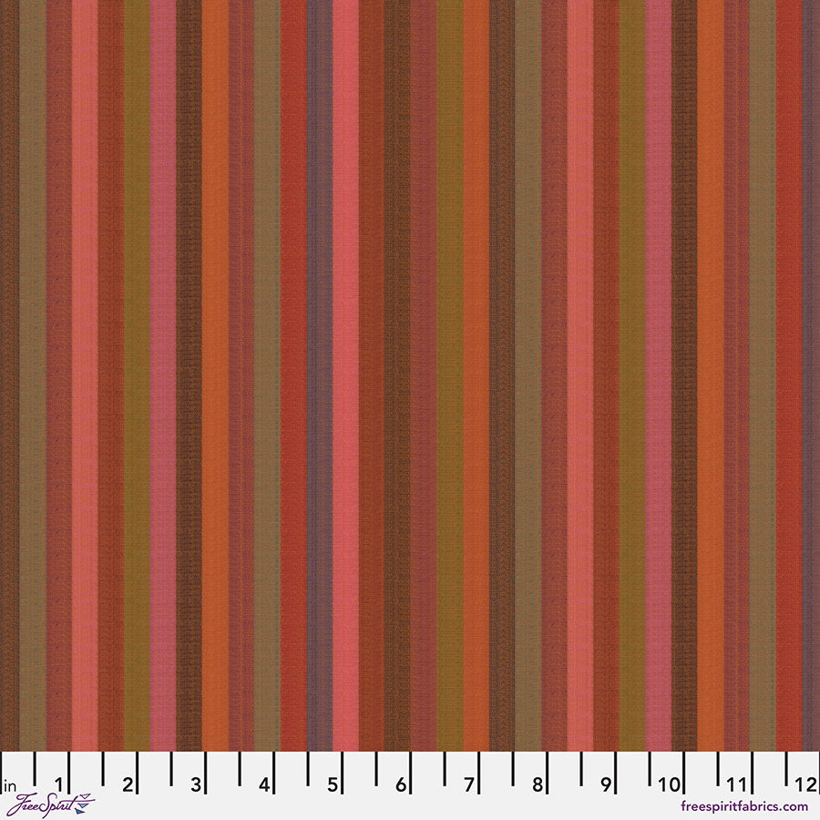 Pre-Order, Kaffe Fassett Woven Stripes, Narrow Stripes in Tomato