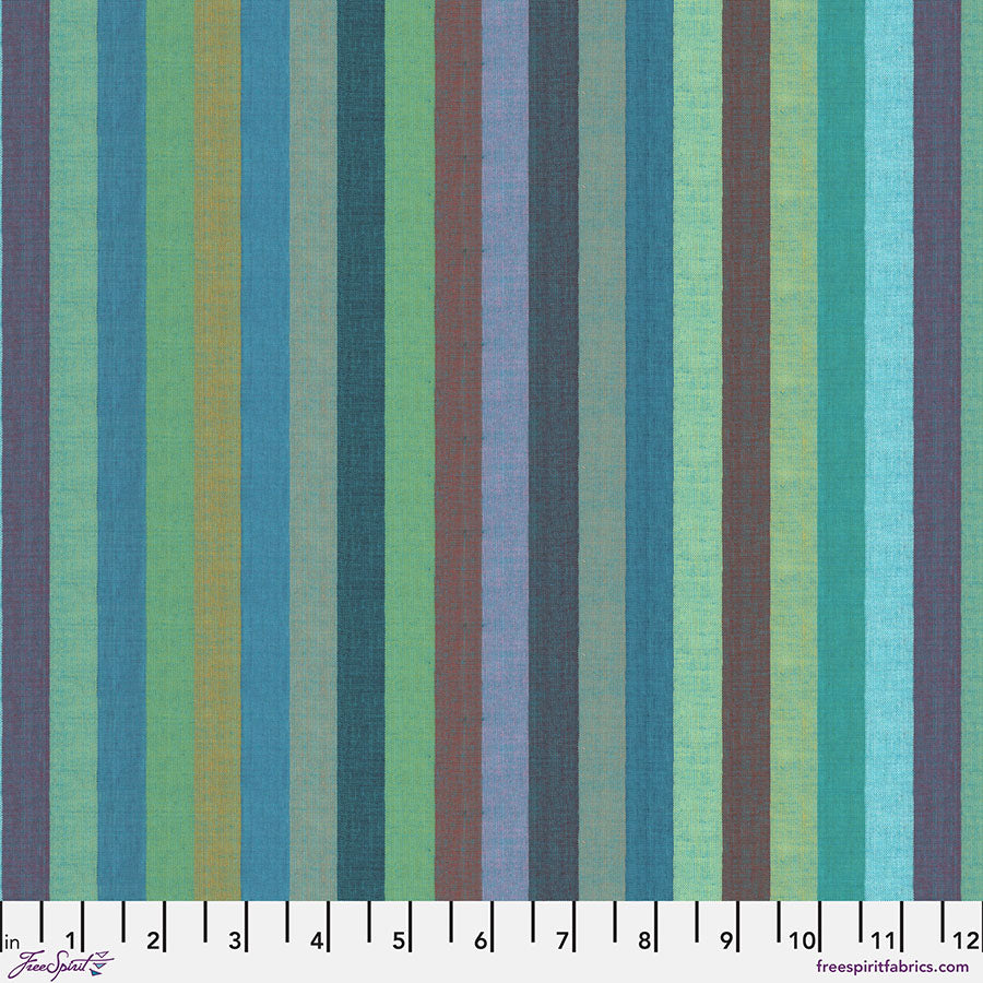 Pre-Order, Kaffe Fassett Woven Stripes, Broad Stripe in Azure