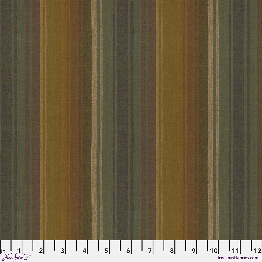 Pre-Order, Kaffe Fassett Woven Stripes, Exotic Stripe in Khaki