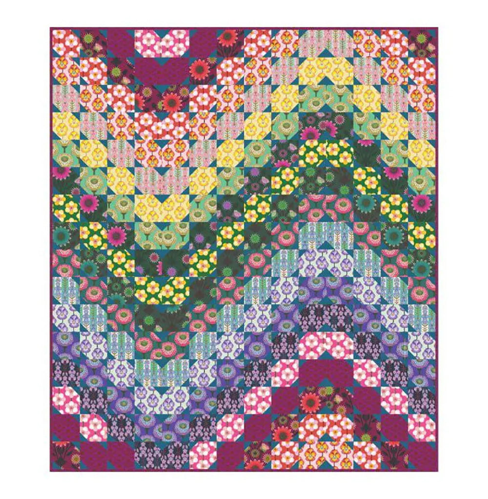 Pre-Order, Colour Wave Quilt Kit featuring Iconic Collection
