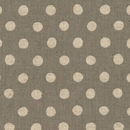 Cotton Flax Prints, Natural Dots Designed by Sevenberry - Canvas Fabric from Robert Kaufman