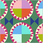 Pre-Order Kaleidoscope Rainbow Cake in Agave by Annabel Wrigley, Windham Fabrics, 54117D-2