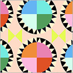 Load image into Gallery viewer, Pre-Order Kaleidoscope Rainbow Cake in Blush by Annabel Wrigley, Windham Fabrics, 54117D-3
