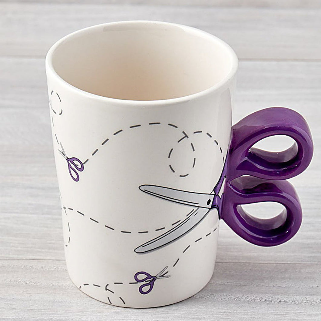 Purple Scissor Sewing Mug