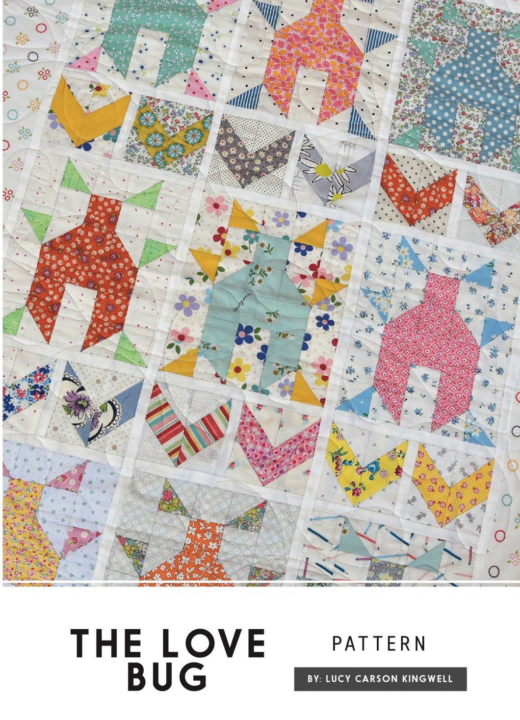 The Love Bug Pattern by Lucy Carson Kingwell from Jen Kingwell Design