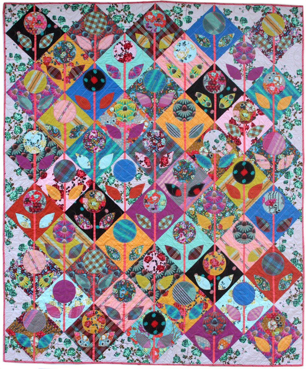 Folk Flower Quilt Pattern